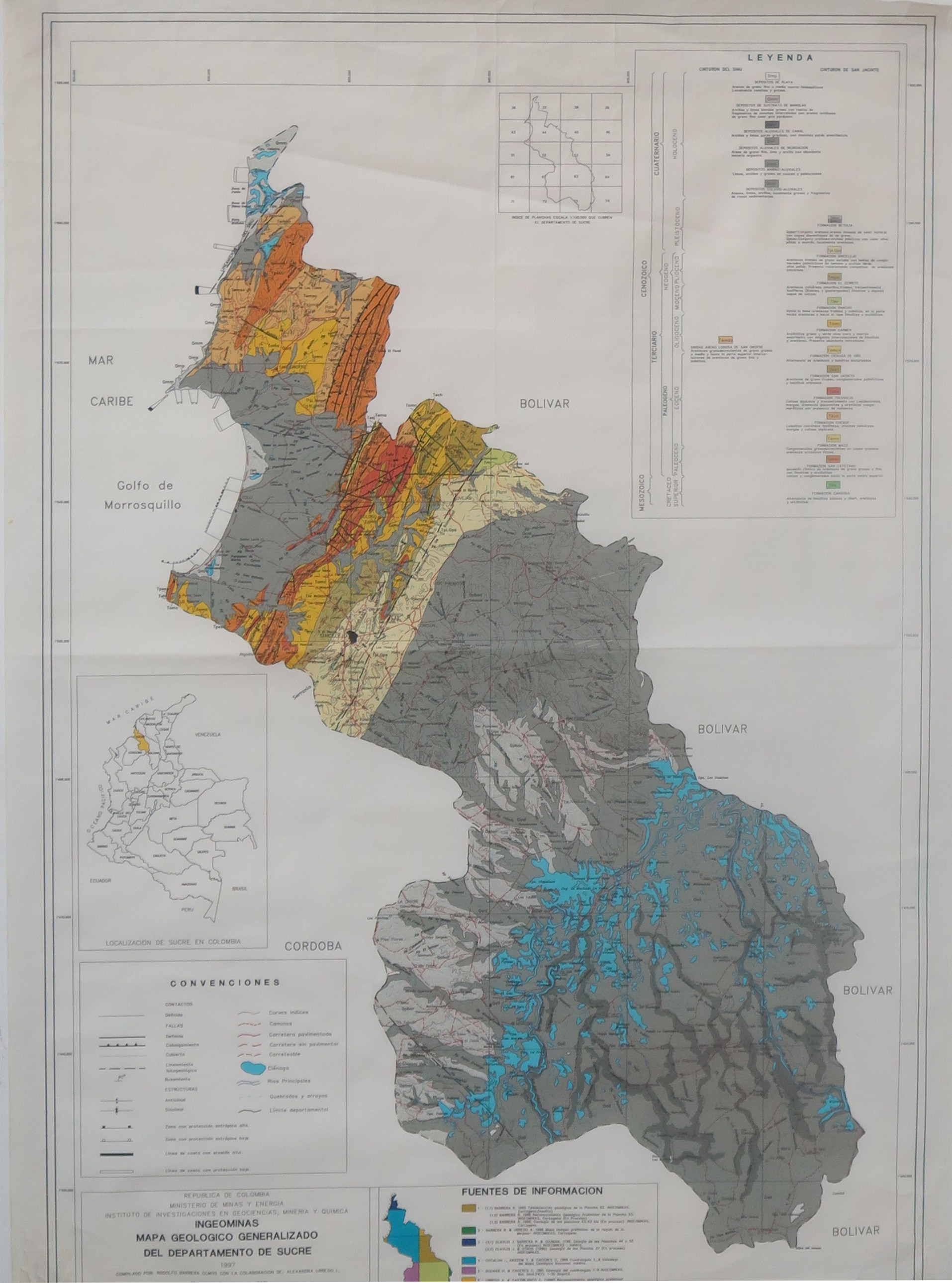Mapoteca - Mapa Geologico Generalizado del Departamento de Sucre